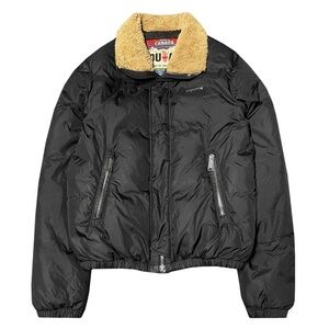 Dsquared Fur Down Black Bomber Jacket